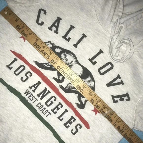 FREEZE California Los Angeles West Coast heather gray long sleeve hoodie size S - Picture 6 of 8